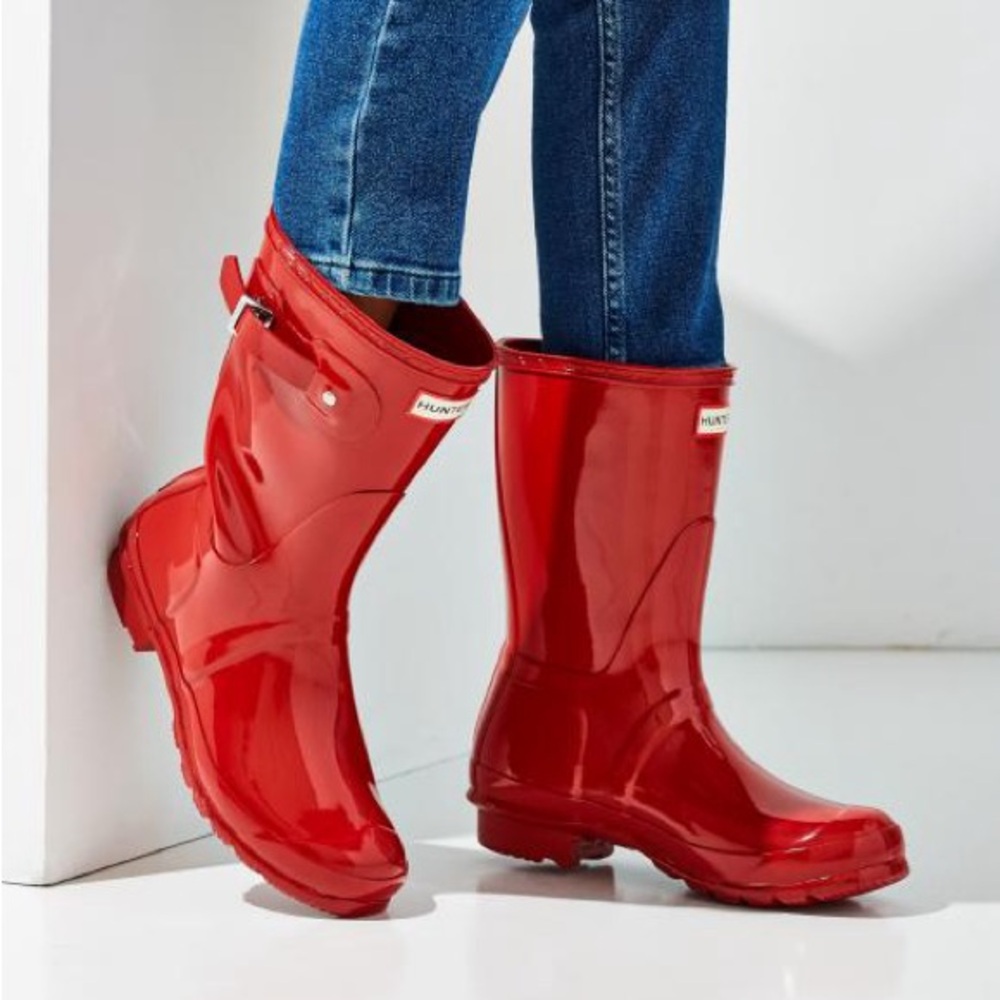 Hunter Women's Original Short Rain Boot, Military Red Size 7